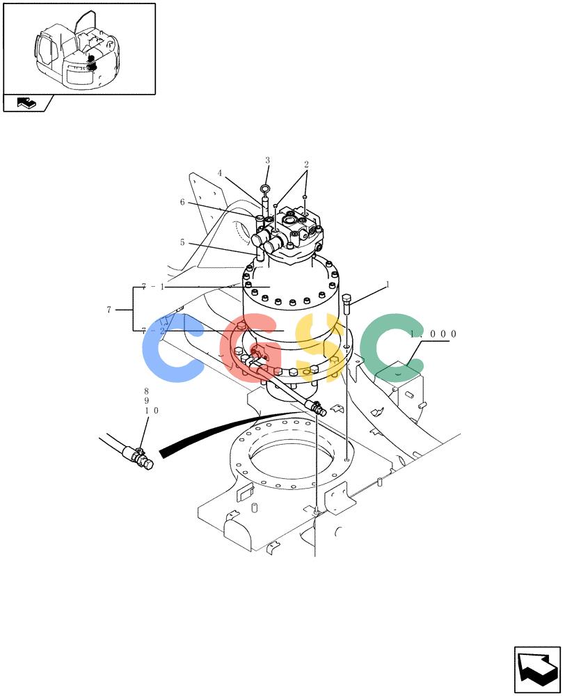 纽荷兰零件查询(E235BSR) - CRAWLER EXCAVATOR (5/07-) (1.040[01]) - SWING REDUCTION UNIT New Holland Constructuion
