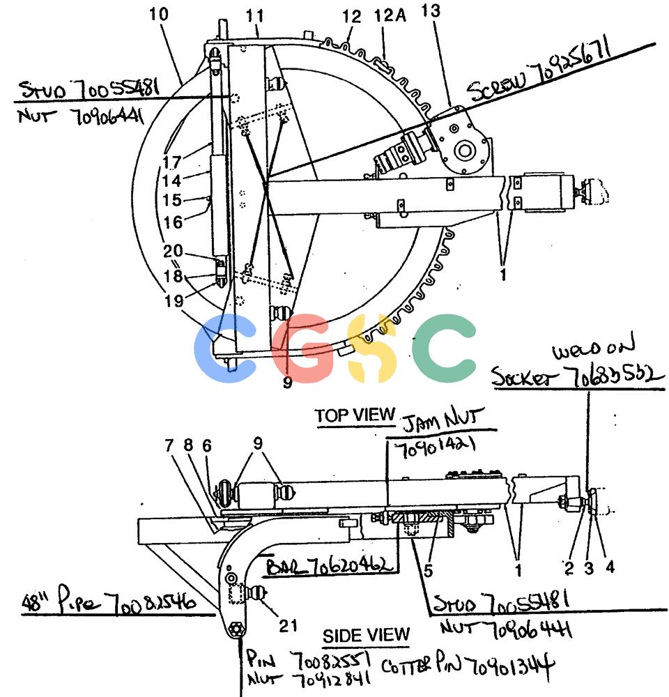 纽荷兰零件查询(65B) - MOTORGRADERS (E3.10[001]) - MOLDBOARD DRAWBAR & CIRCLE New Holland Constructuion