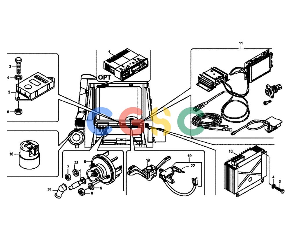 纽荷兰零件查询(AD300) - ARTICULATED DUMP TRUCK (1/01-) (6.720/3[04]) - ELECTRIC COMPONENTS New Holland Constructuion