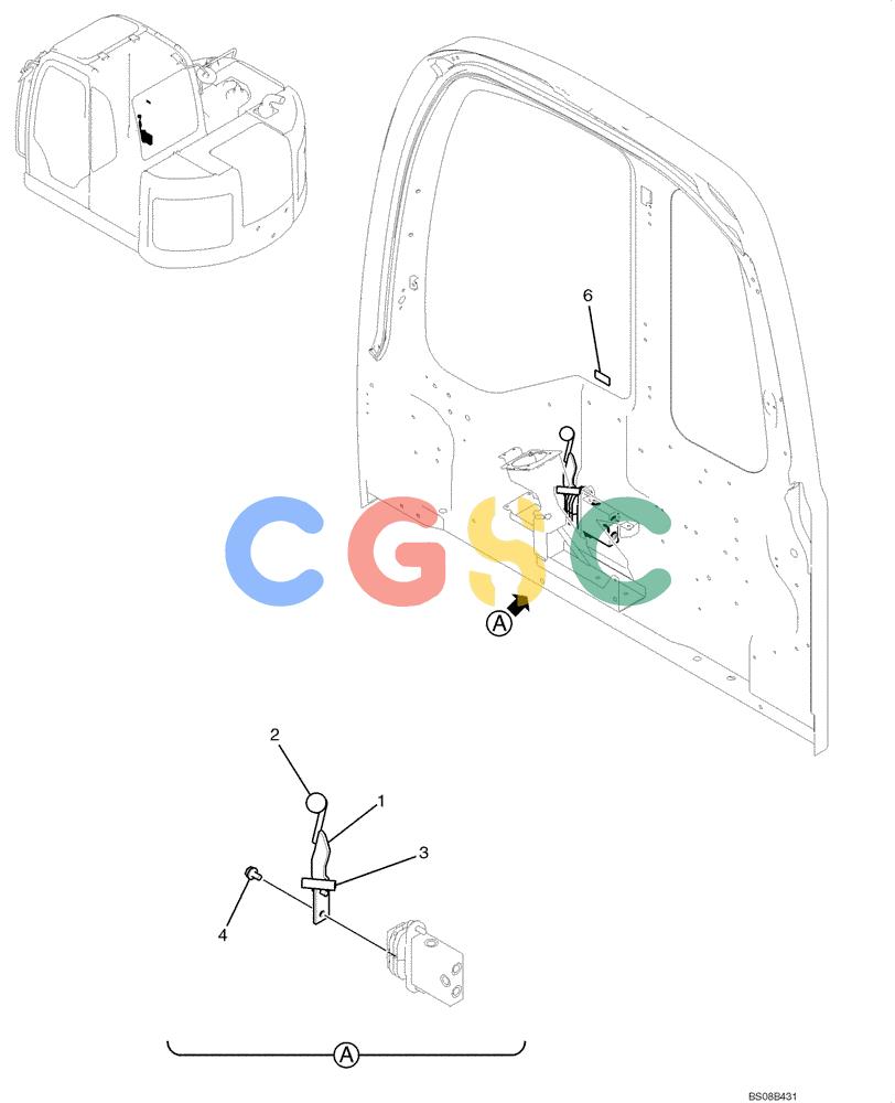 纽荷兰零件查询(E70BSR) - COMPACT CRAWLER EXCAVATOR BTW YT05-15001 - 18000 (NA) (4/08-) (02-26-10[00]) - CONTROL ASSEMBLY (DOZER) (YB14M00001F2) New Holland Constructuion