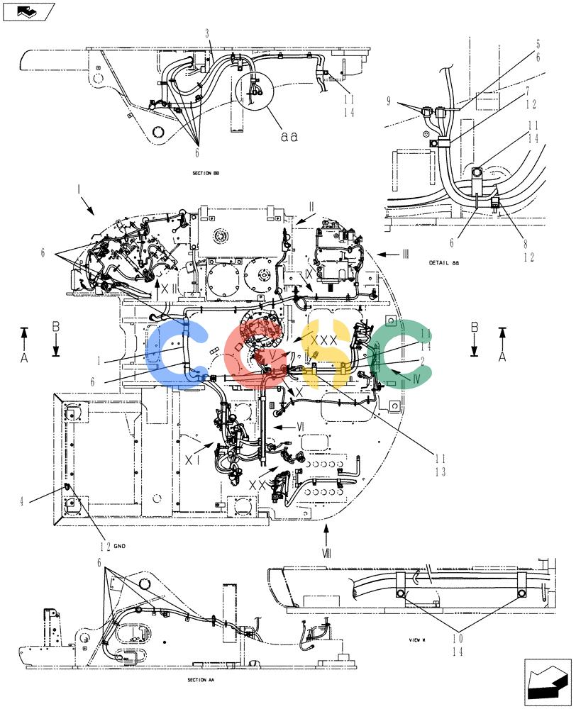 神钢零件查询(ED150-2) - BLADE RUNNER EXCAVATOR/DOZER ASN LH01-01001 (1/09-12/12) (01-083[01]) - HARNESS ASSEMBLY, UPPER (MAIN) Kobelco
