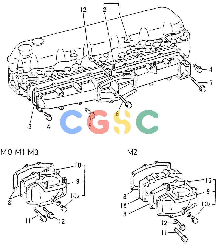 神钢零件查询(6D15) - MITSUBISHI DIESEL ENGINES - K907D & K907LC EXCAVATORS (1/86-12/06) (01-016) - INLET MANIFOLD Kobelco