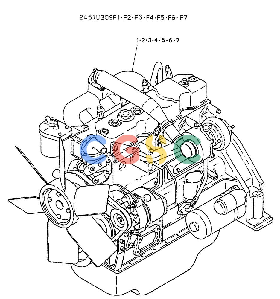 神钢零件查询(K905LC) - MARK II EXCAVATOR BTW YP1001 - YP1281. (4/89-12/03) (05-002) - ENGINE ASSY Kobelco