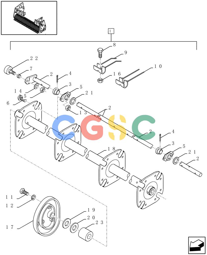凯斯零件查询(LBX431R) - BIG RECTANGULAR BALER 'ROTOR CUTTER' (6/01-12/03) (13.08[01]) - PICK-UP, REEL Case Agriculture