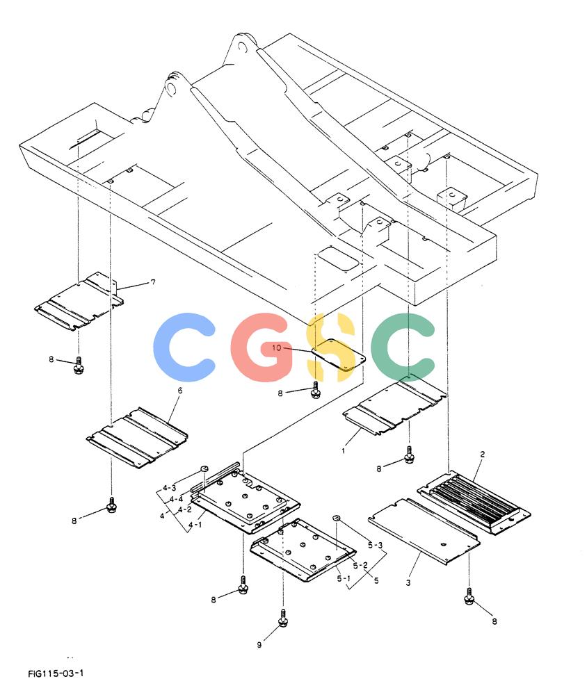 神钢零件查询(K912LC) - MARK II EXCAVATOR ASN YC-0301 (1/88-12/03) (02-019) - COVER ASSY, UNDER (FOR SILENT TYPE) Kobelco
