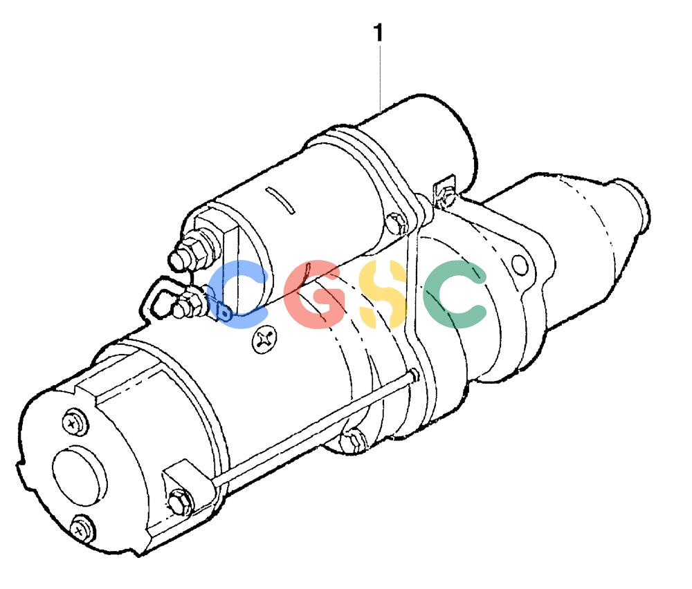 纽荷兰零件查询(DC100) - CRAWLER DOZER (N.A. VERSION) (4/00-) (0.360[01]) - STARTER MOTOR DC70 - DC80 - DC100 New Holland Constructuion