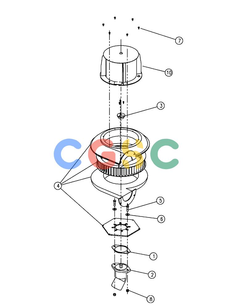 凯斯零件查询(FLX810) - FLEX-AIR APPLICATOR (10/03-8/09) (01-020) - FAN GROUP, 6” CW Case Agriculture