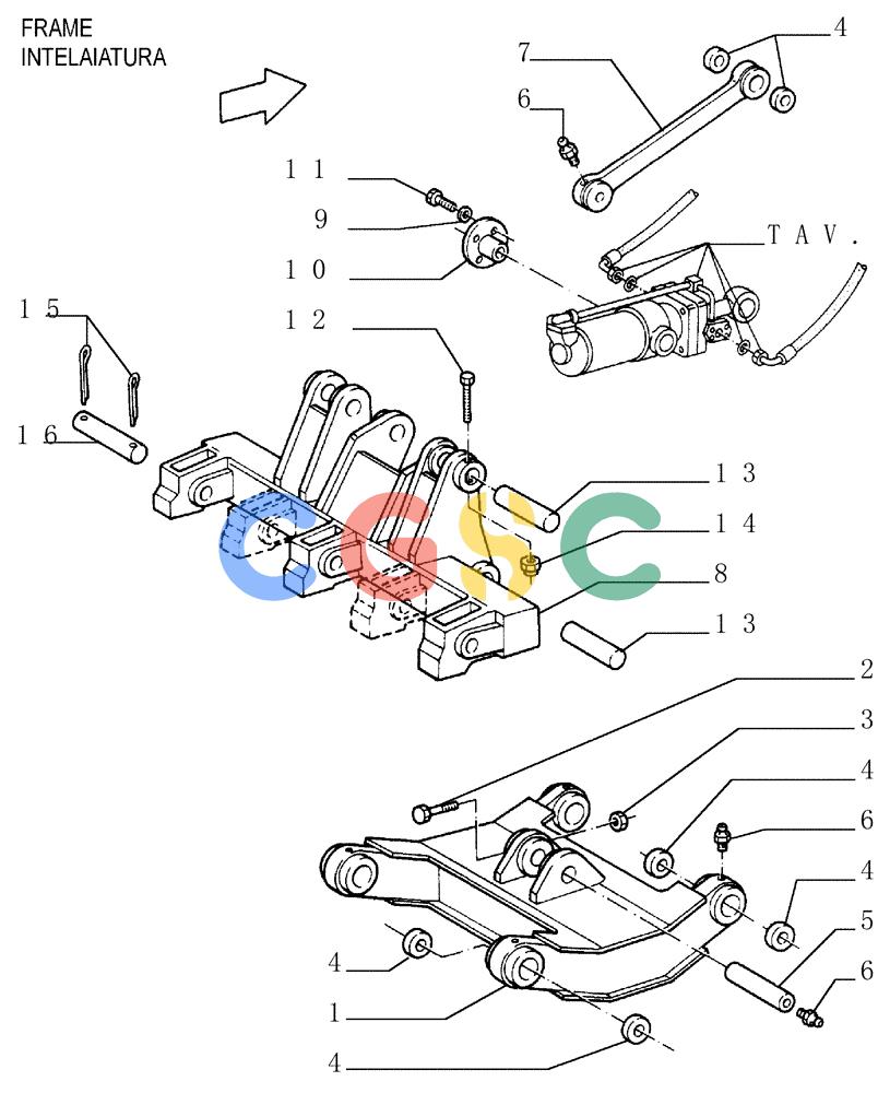纽荷兰零件查询(FD145) - CRAWLER DOZER (N.A. VERSION) (10/98-) (9.523[02]) - RIPPER (RP) - 'RECO' - OPTIONAL CODE 76031415 New Holland Constructuion