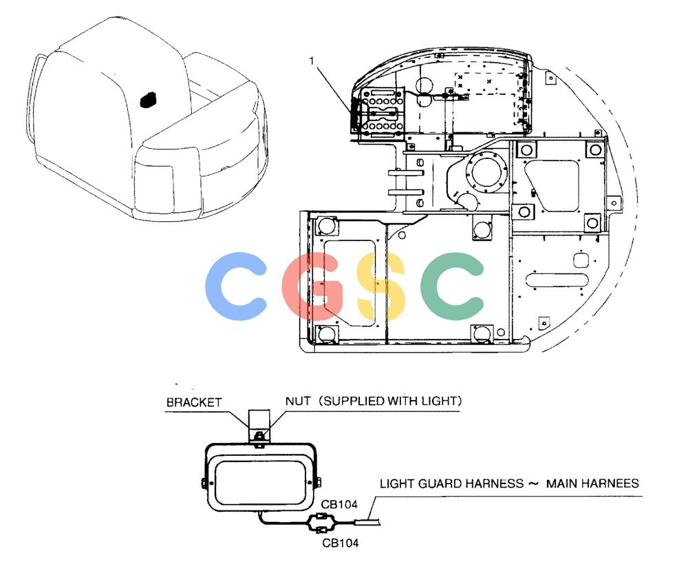 纽荷兰零件查询(EH70) - MIDI CRAWLER EXCAVATOR (N.A.) (1/05-) (076) - LIGHT INSTALLATION New Holland Constructuion