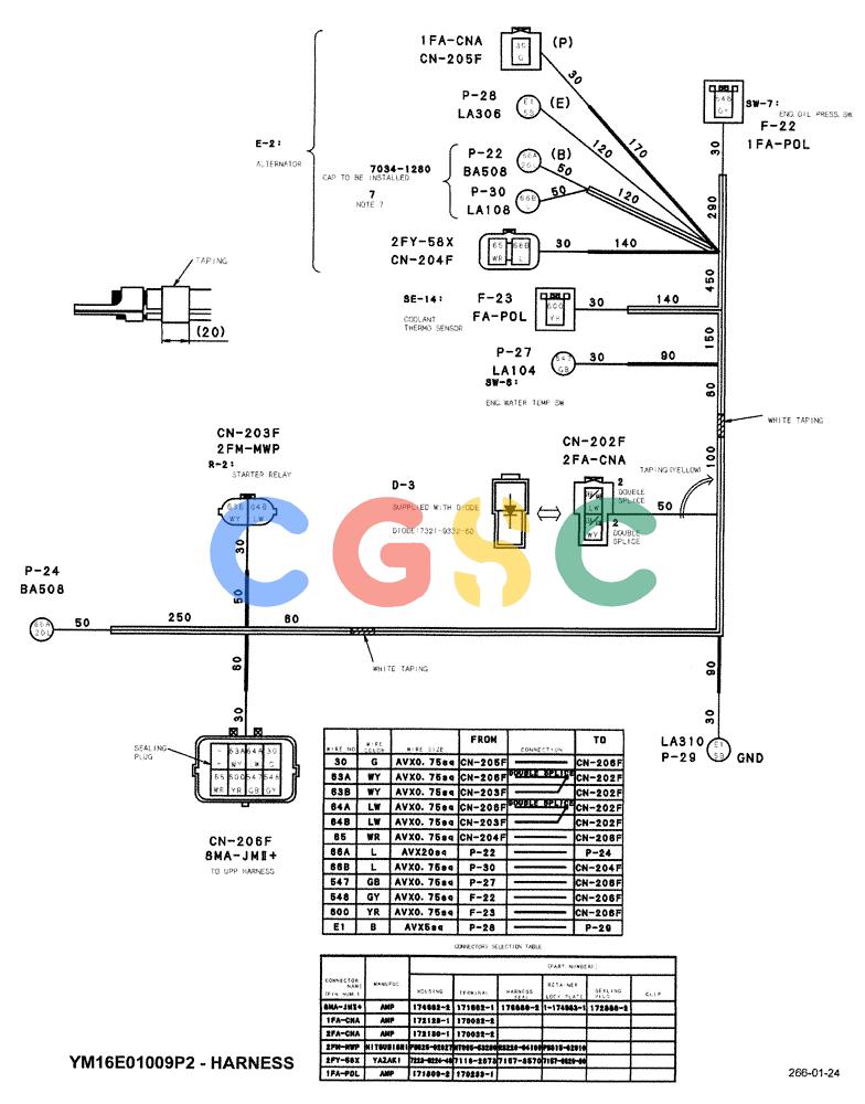 神钢零件查询(ED190LC-6E) - BLADE RUNNER EXCAVATOR/DOZER BTW YL03U0136 - YL03U0292 (1/05-12/06) (01-079[03]) - HARNESS ASSEMBLY (ENGINE) Kobelco