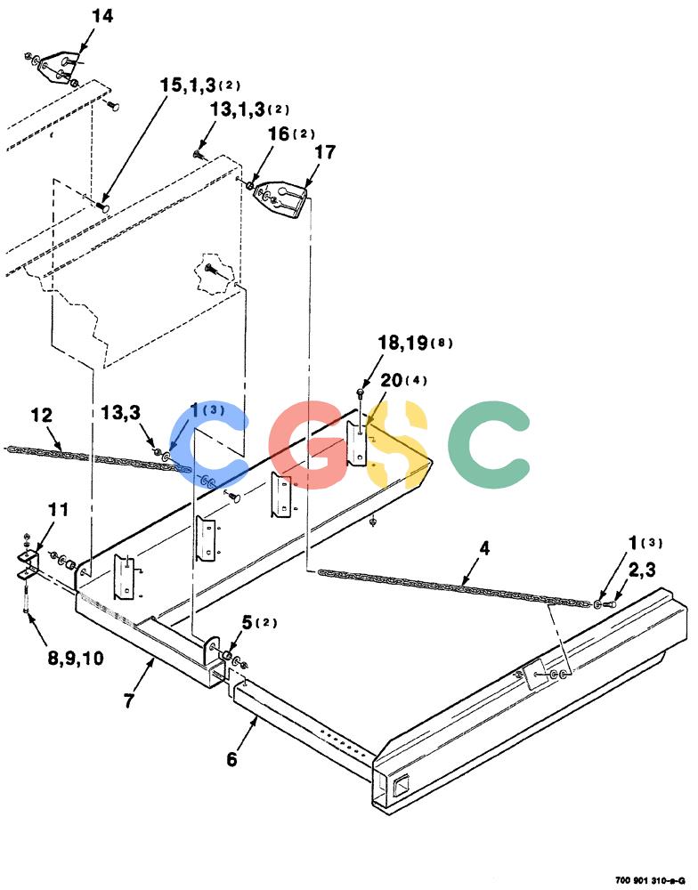 凯斯零件查询(8555) - CASE IH RECTANGULAR BALER (1/90-12/99) (09-18) - BALE CHUTE QUARTER TURN KIT, HK50391, TO BE ORDERED THROUGH WHOLEGOODS ONLY Case Agriculture