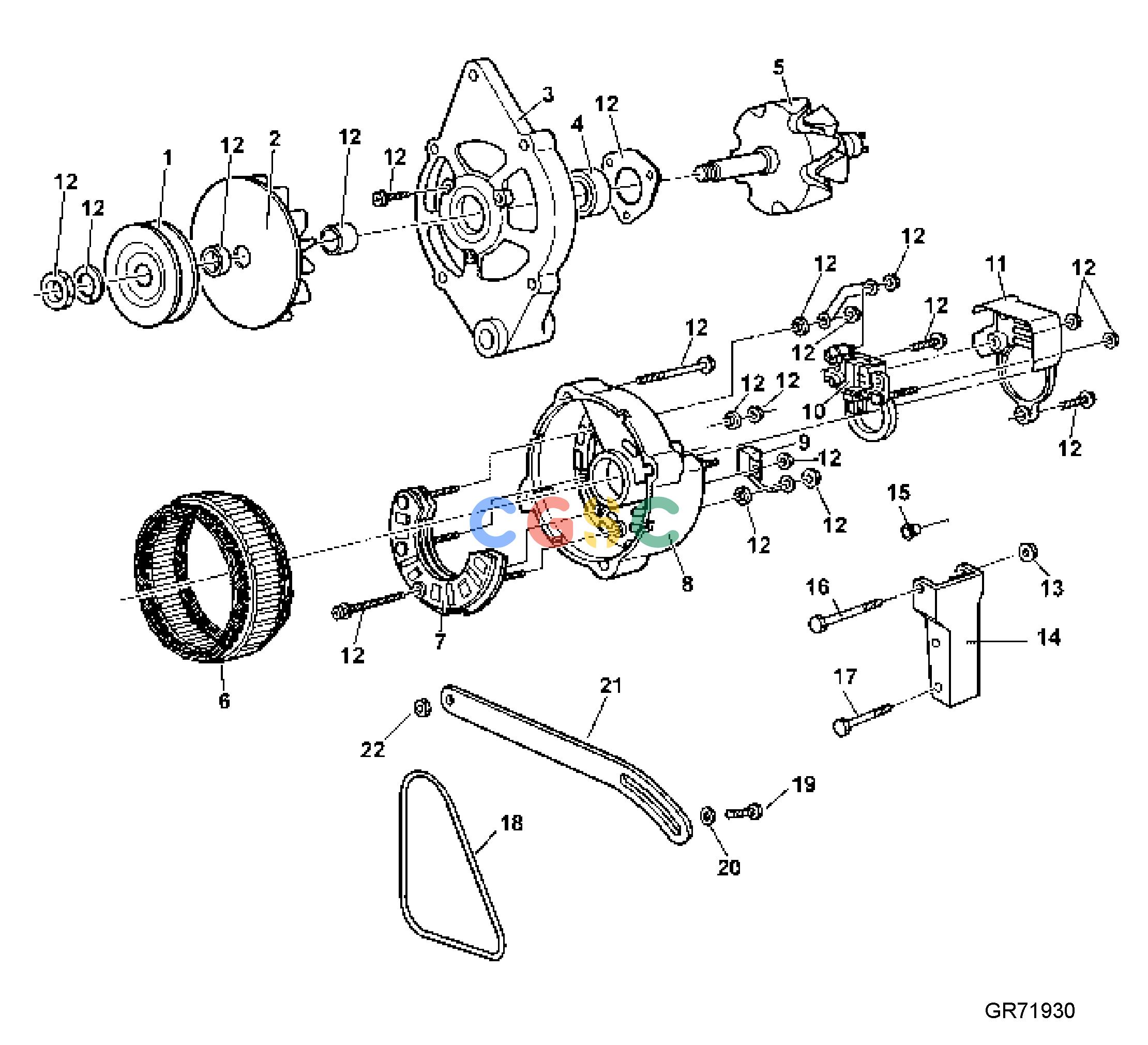 沃尔沃零件查询4.3GLPEFS; 4.3GiPEFSElectrical SystemAlternatorEPC Volvo Penta Parts catalog