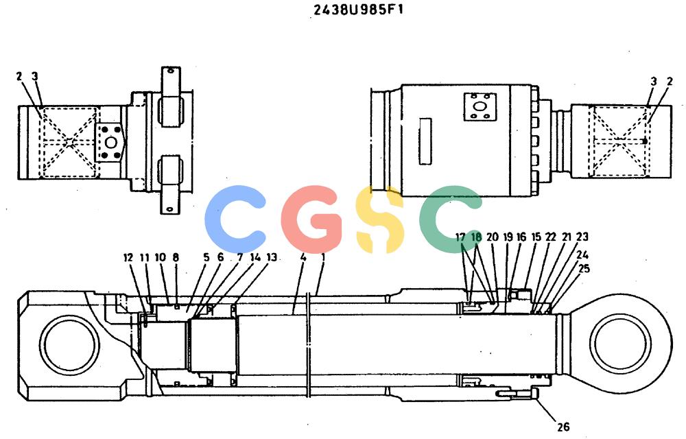 神钢零件查询(MD400LC) - EXCAVATOR BTW YS0101 - YS0200 (1/80-12/06) (09-050) - CYLINDER ASSY, ARM Kobelco