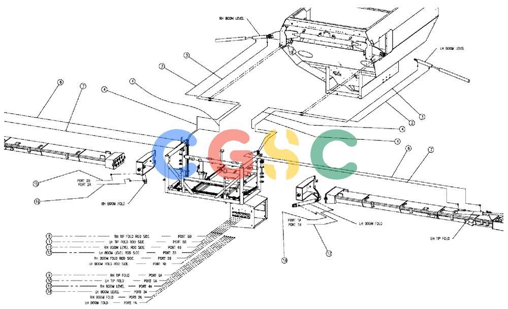 凯斯零件查询(810) - FLEX-AIR APPLICATOR - 2009 (9/09-12/11) (04-012) - HOSE GROUP, BOOMS, 60' Case Agriculture