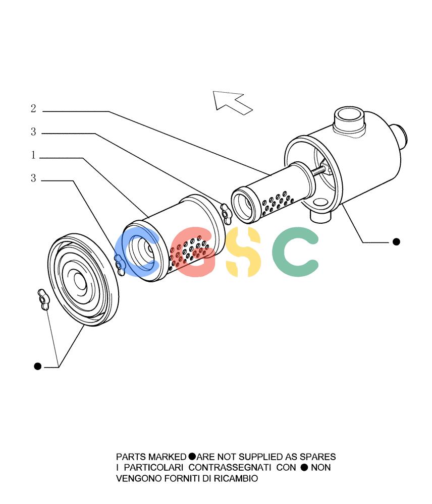 纽荷兰零件查询(DC150PS) - CRAWLER DOZER (0.540[02]) - DRY AIR CLEANER - COMPONENTS New Holland Constructuion