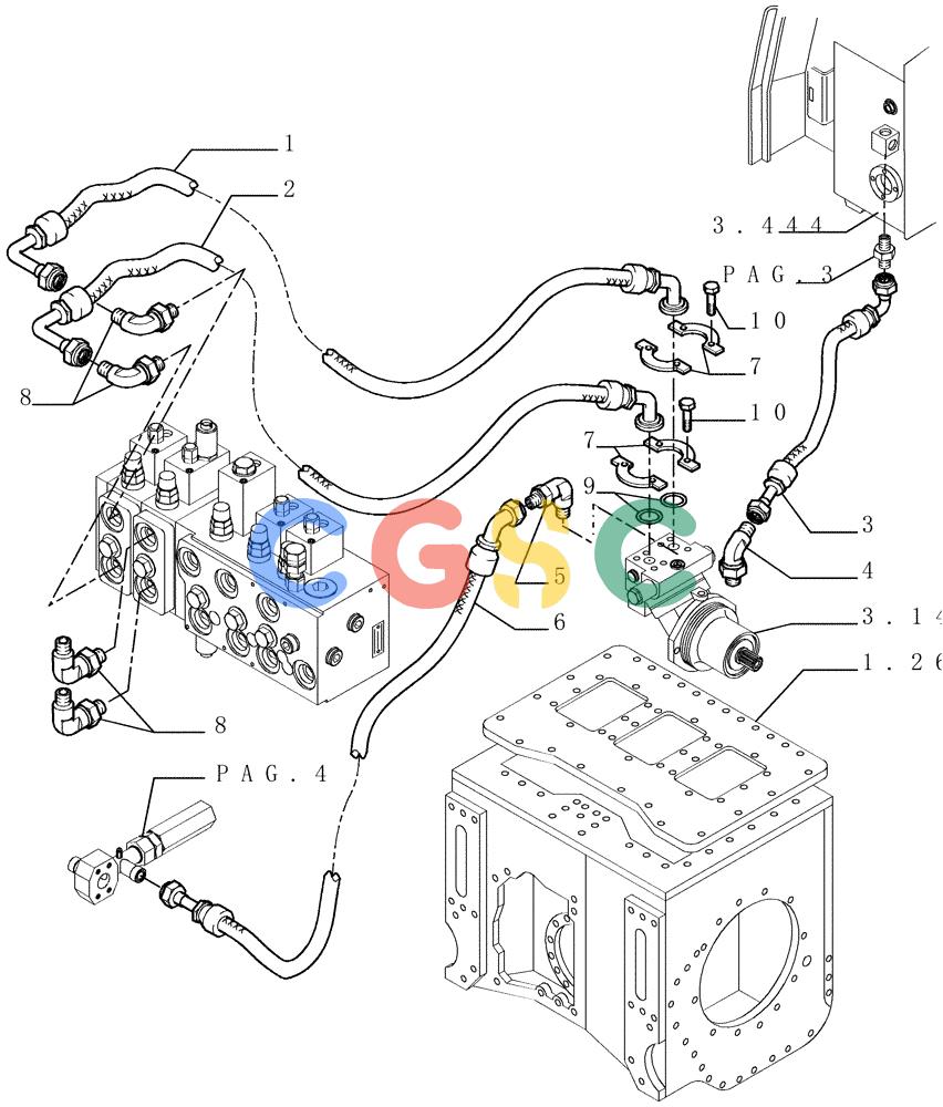纽荷兰零件查询(DC150PS) - CRAWLER DOZER (3.434[05]) - HYDRAULIC SYSTEM PIPING New Holland Constructuion