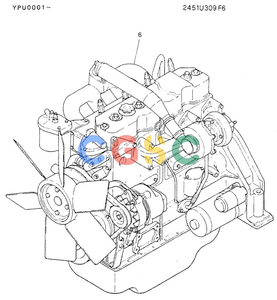 神钢零件查询(K905LC) - MARK II EXCAVATOR ASN YPU00001 (1/87-12/03) (05-002) - ENGINE ASSY Kobelco