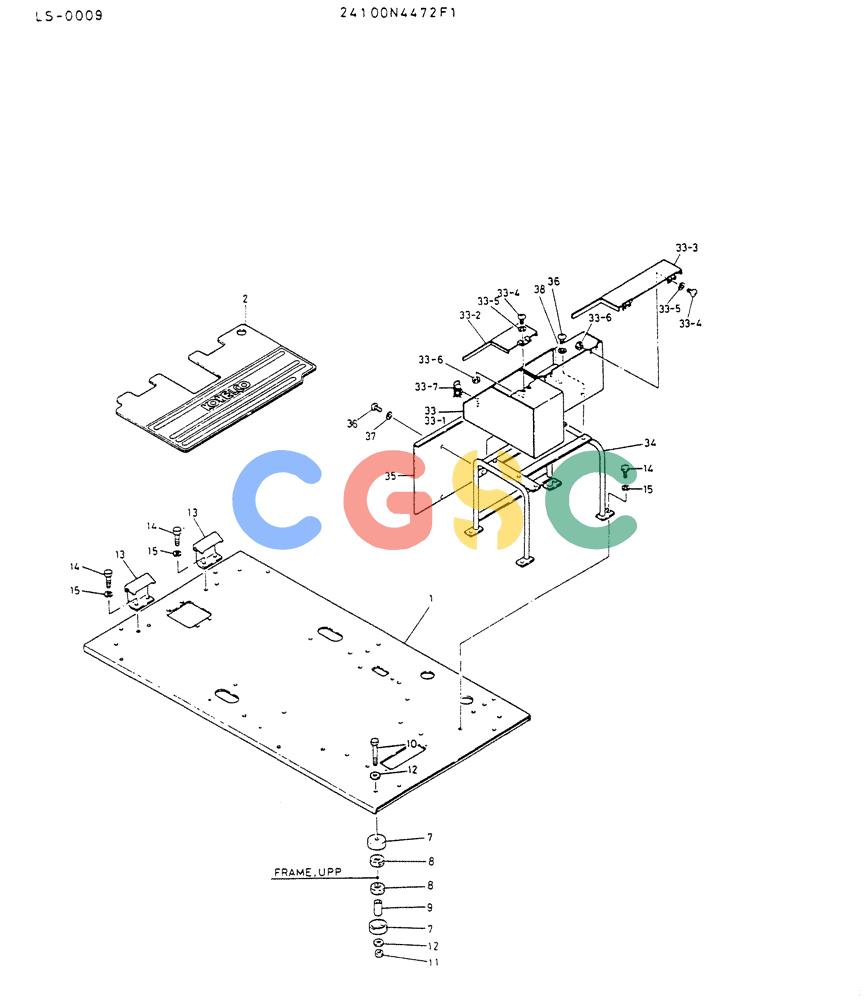 神钢零件查询(K916LC) - EXCAVATOR ASN YS0119 (1/87-12/03) (02-015) - PLATE ASSY,FLOOR(NEW WRIST CONTROL TYPE)(P/N 24100N4472F1) Kobelco
