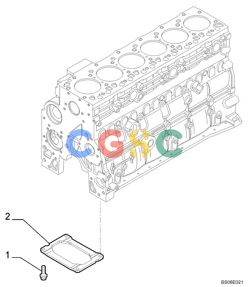 纽荷兰零件查询(D150B) - CRAWLER DOZER TIER 3 (HYDRO) (10/07-) (02-20) - CYLINDER BLOCK STIFFENER PLATE New Holland Constructuion