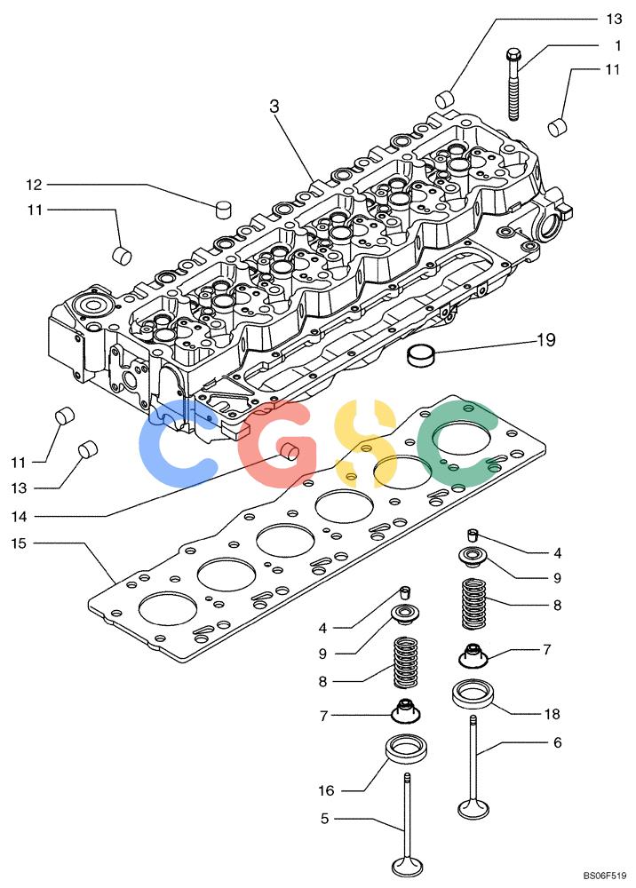 纽荷兰零件查询(D150B) - CRAWLER DOZER TIER 3 (HYDRO) (10/07-) (02-27) - CYLINDER HEAD New Holland Constructuion
