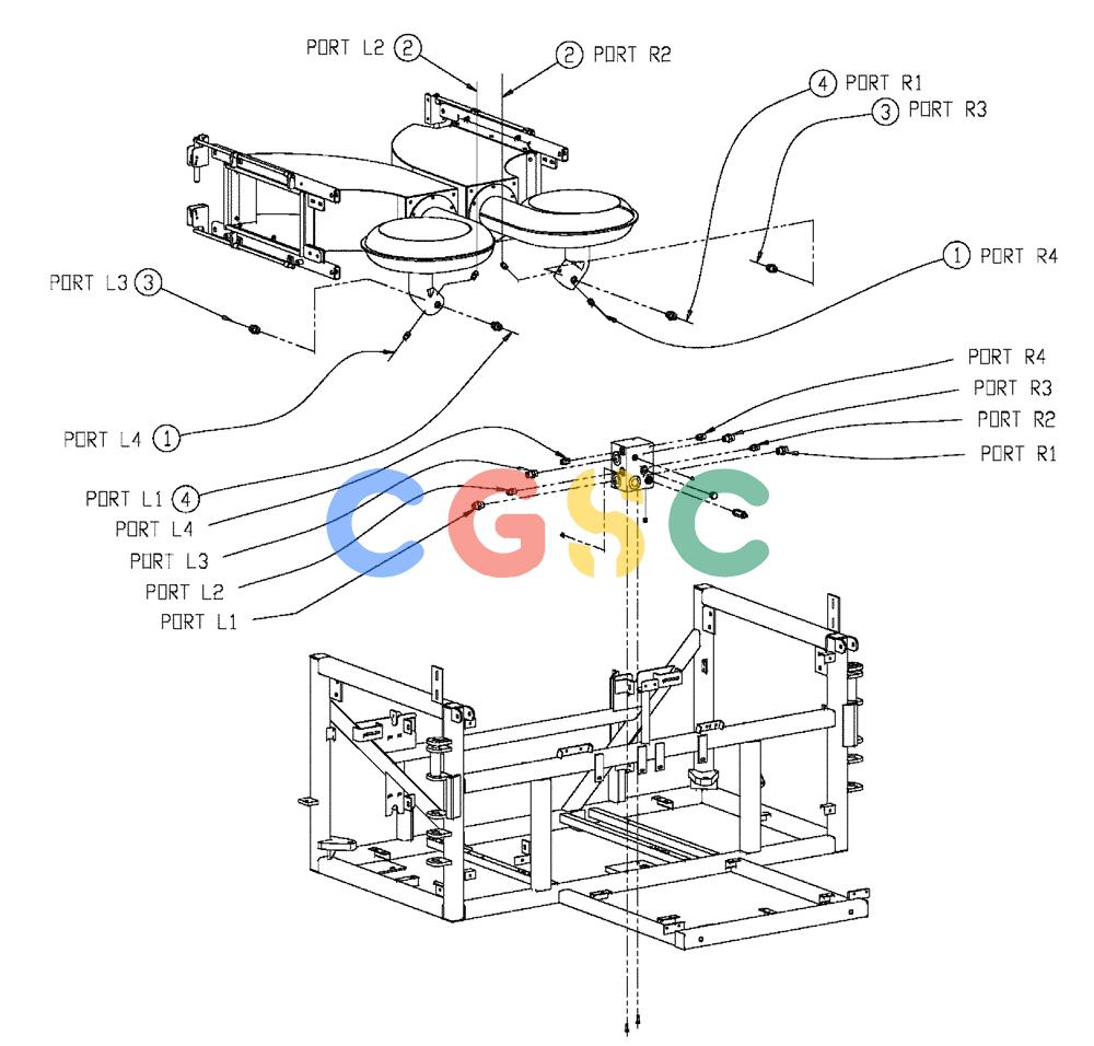 凯斯零件查询(FLX810) - FLEX-AIR APPLICATOR (10/03-8/09) (01-029) - FAN LOOP HOSE GROUP Case Agriculture