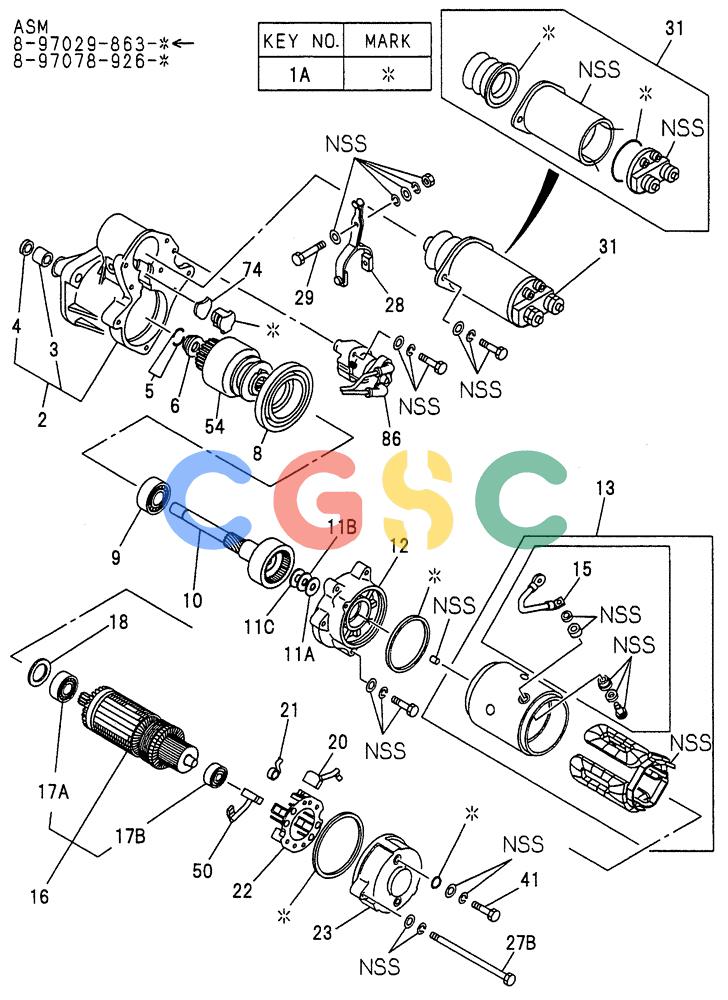 纽荷兰零件查询(E135SR) - CRAWLER EXCAVATOR ASN YY04-06254 (08-026[02]) - STARTER New Holland Constructuion