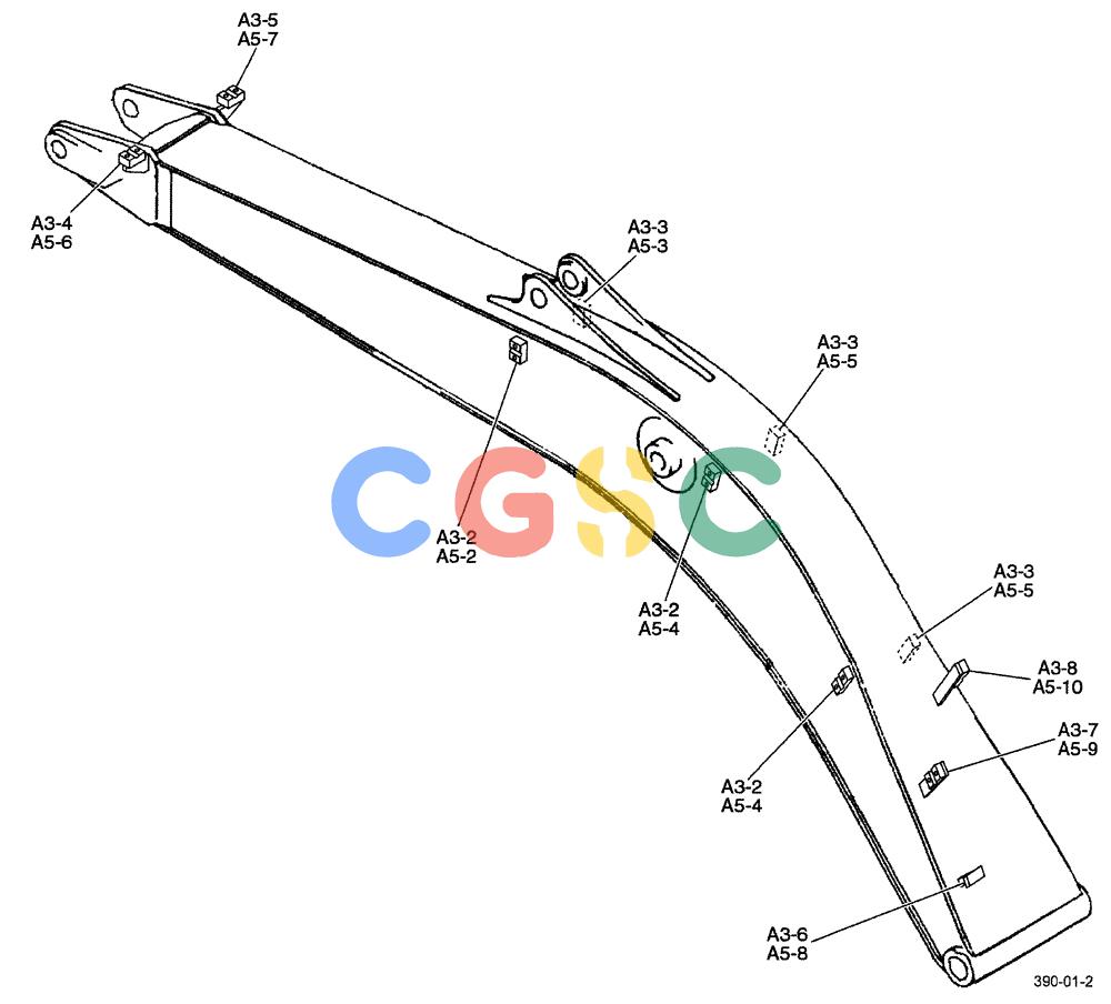 神钢零件查询(ED190LC-6E) - BLADE RUNNER EXCAVATOR/DOZER BTW YL03U0136 - YL03U0292 (1/05-12/06) (03-001[02]) - BOOM ASSEMBLY 5.2M (17FT 1IN) Kobelco