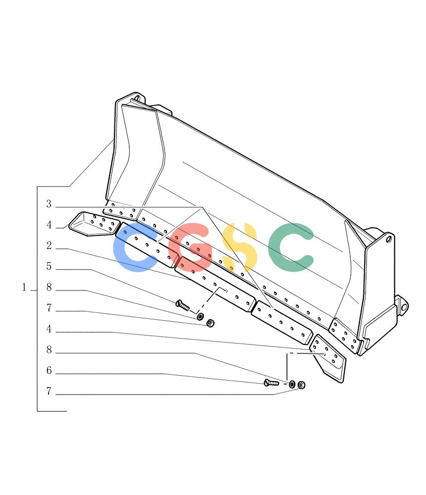 纽荷兰零件查询(DC180PS) - CRAWLER DOZER (11/00-) (9.468[01]) - SEMI-U MOLDBOARD (HSU) - VERSION (01-02) - OPTIONAL CODE 76046998 New Holland Constructuion
