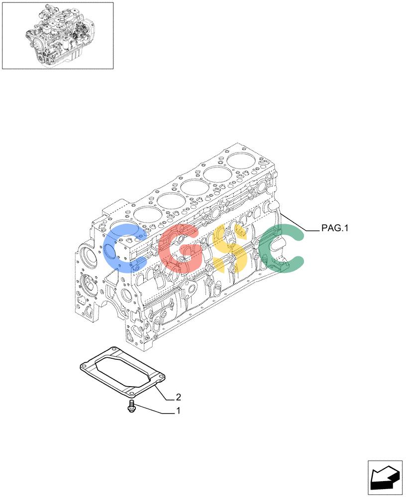 神钢零件查询(F4GE9684B J601) - ENGINE 504124794 - 920019901 (1/08-12/10) (0.04.0[02]) - CRANKCASE (504080074) Kobelco