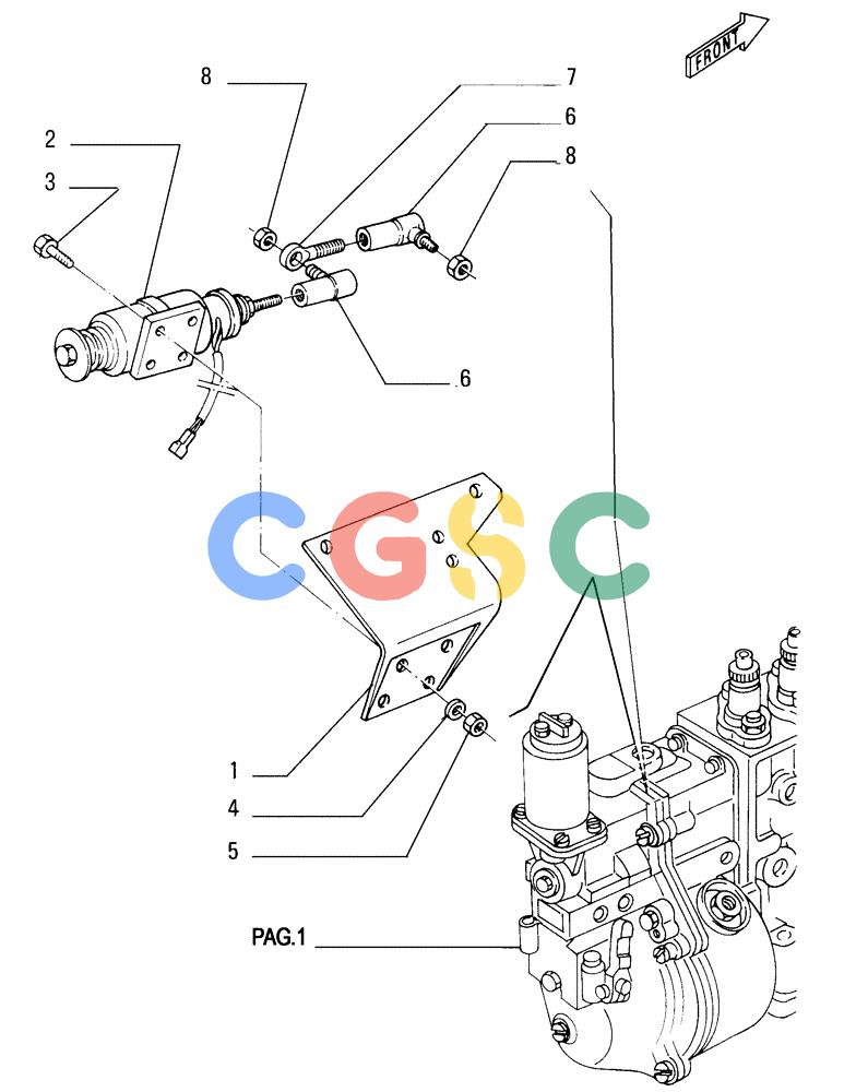 纽荷兰零件查询(FD255) - CRAWLER DOZER (N.A. VERSION) (7/95-) (0.140[04]) - SOLENOID - INJECTION EQUIPMENT New Holland Constructuion