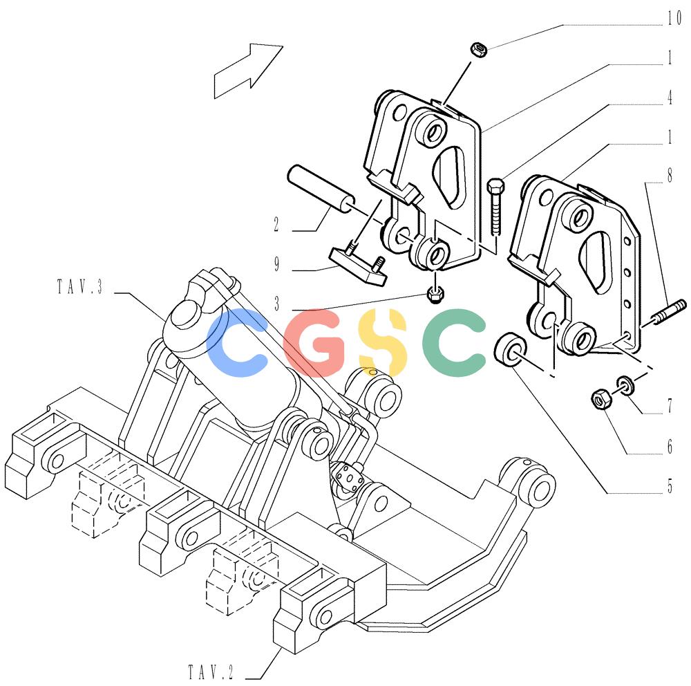 纽荷兰零件查询(DC150LT) - CRAWLER DOZER (6/00-) (9.523[01]) - RIPPER (RP) - 'RECO' - OPTIONAL CODE 76031415 New Holland Constructuion
