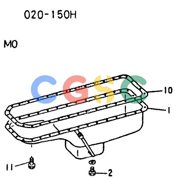 神钢零件查询(6D16-T) - MITSUBISHI DIESEL ENGINE - K909 II & K909LC II EXCAVATORS (1/87-12/06) (00-004) - OIL PAN Kobelco