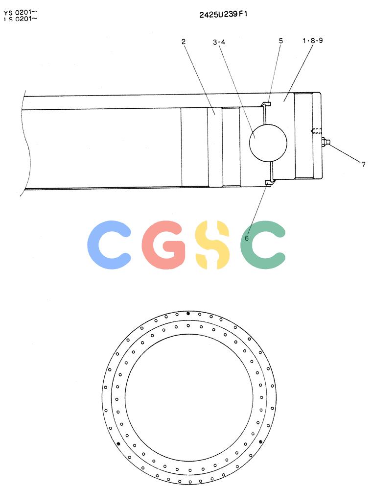 神钢零件查询(K916LC) - MARK II EXCAVTOR ASN YS0201 (1/89-12/03) (06-009) - BEARING ASSY Kobelco