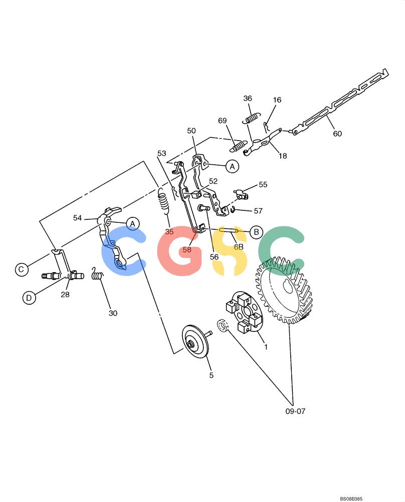 纽荷兰零件查询(E70BSR) - COMPACT CRAWLER EXCAVATOR BTW YT05-15001 - 18000 (NA) (4/08-) (09-24-00[02]) - TIMING CHAIN CASE, PAGE 2 OF 2 New Holland Constructuion