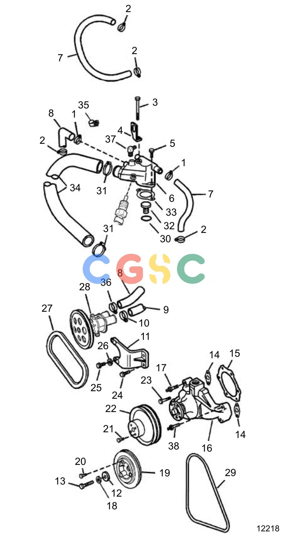 沃尔沃零件查询4.3GLPBYC; 4.3GSPBYC; 4.3GIPBYCCE; 4.3GSJBYA; 4.3GIJBYACooling SystemCoolingEPC Volvo Penta Parts catalog