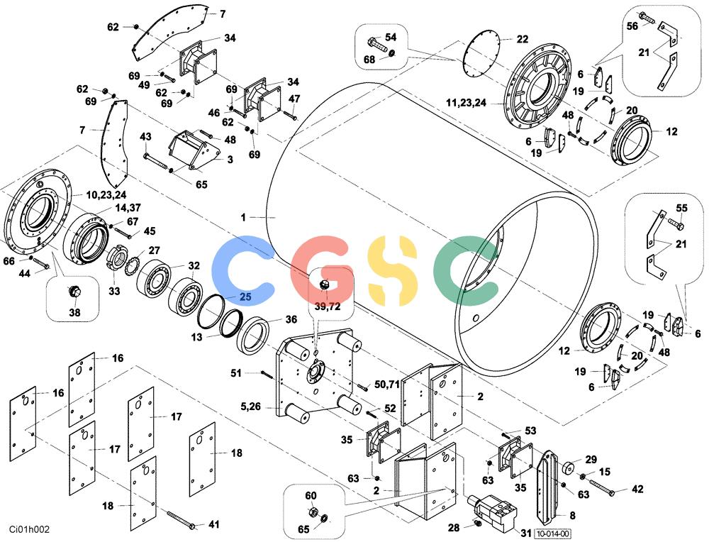 纽荷兰零件查询(CV2500) - VIBRATORY ROLLER (12-008-00[01]) - VIBRATORY DRUM New Holland Constructuion