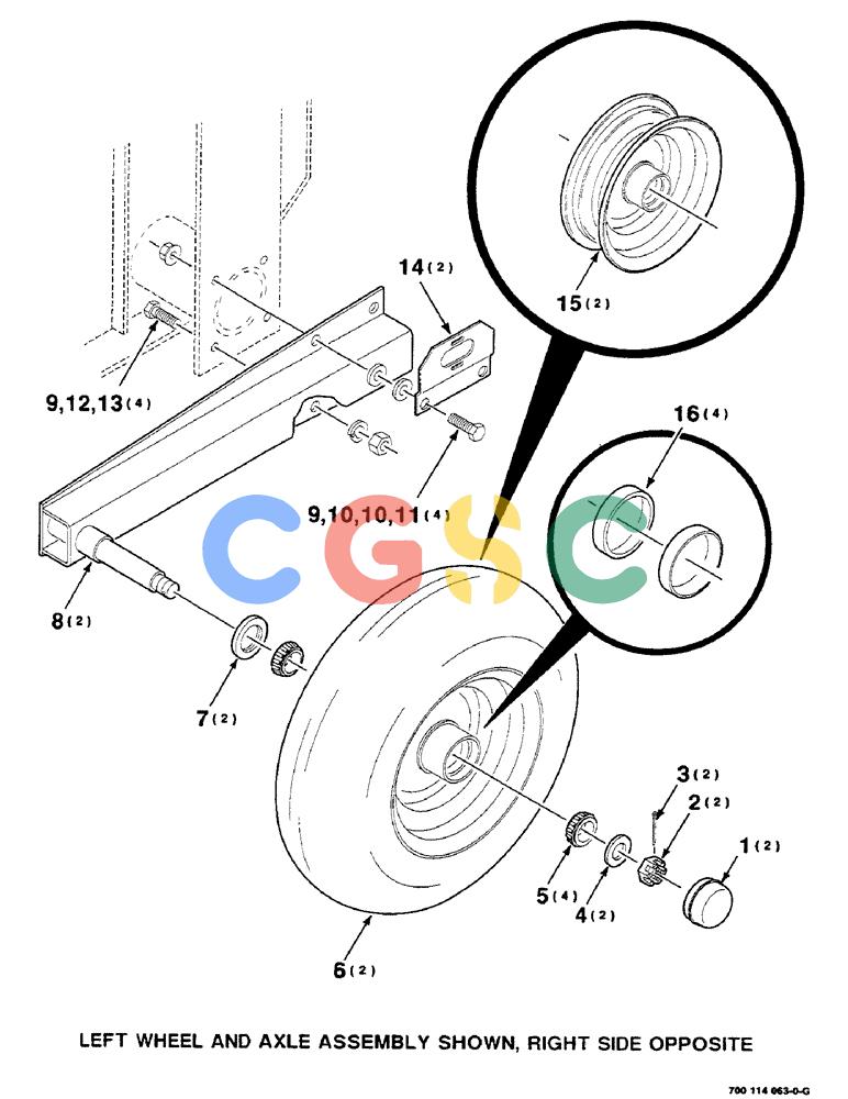 凯斯零件查询(8590) - CASE IH LARGE (4 X 4) RECTANGULAR BALER (NORTH AMERICA) (1/98-12/00) (03-24) - PICKUP GAUGE WHEEL ASSEMBLY Case Agriculture