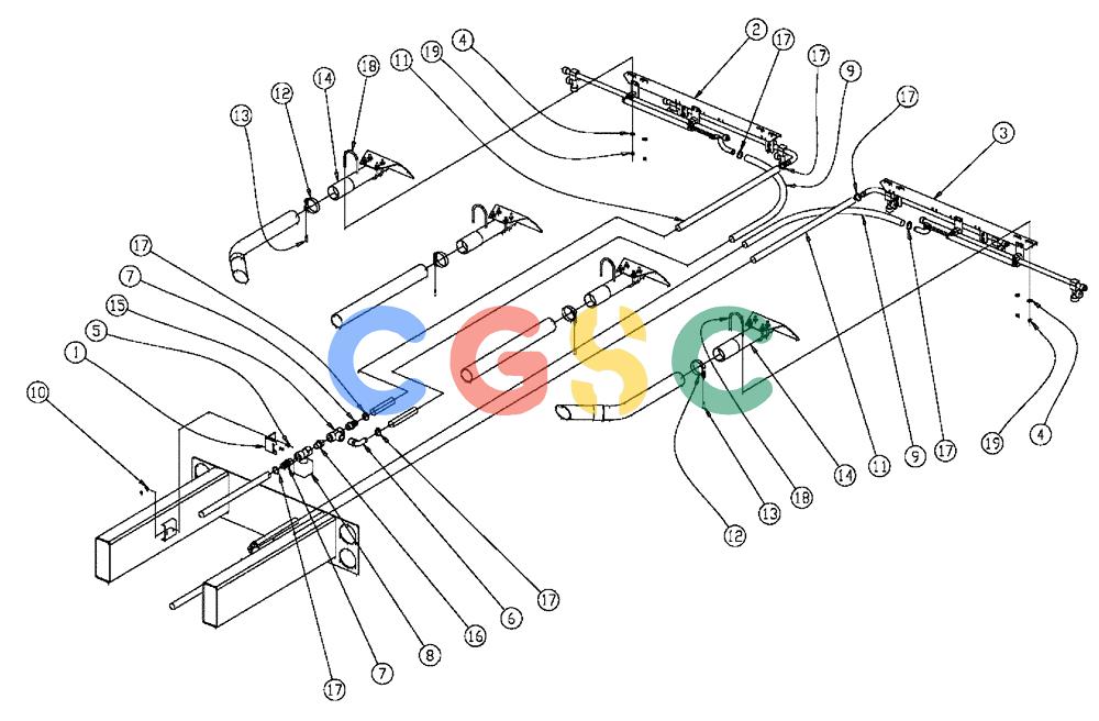 凯斯零件查询(438) - FLEX-AIR APPLICATOR - 2003 (3/03-10/03) (11-033) - WET BOOM, 3.0”, REAR TUBE, 60’ Case Agriculture