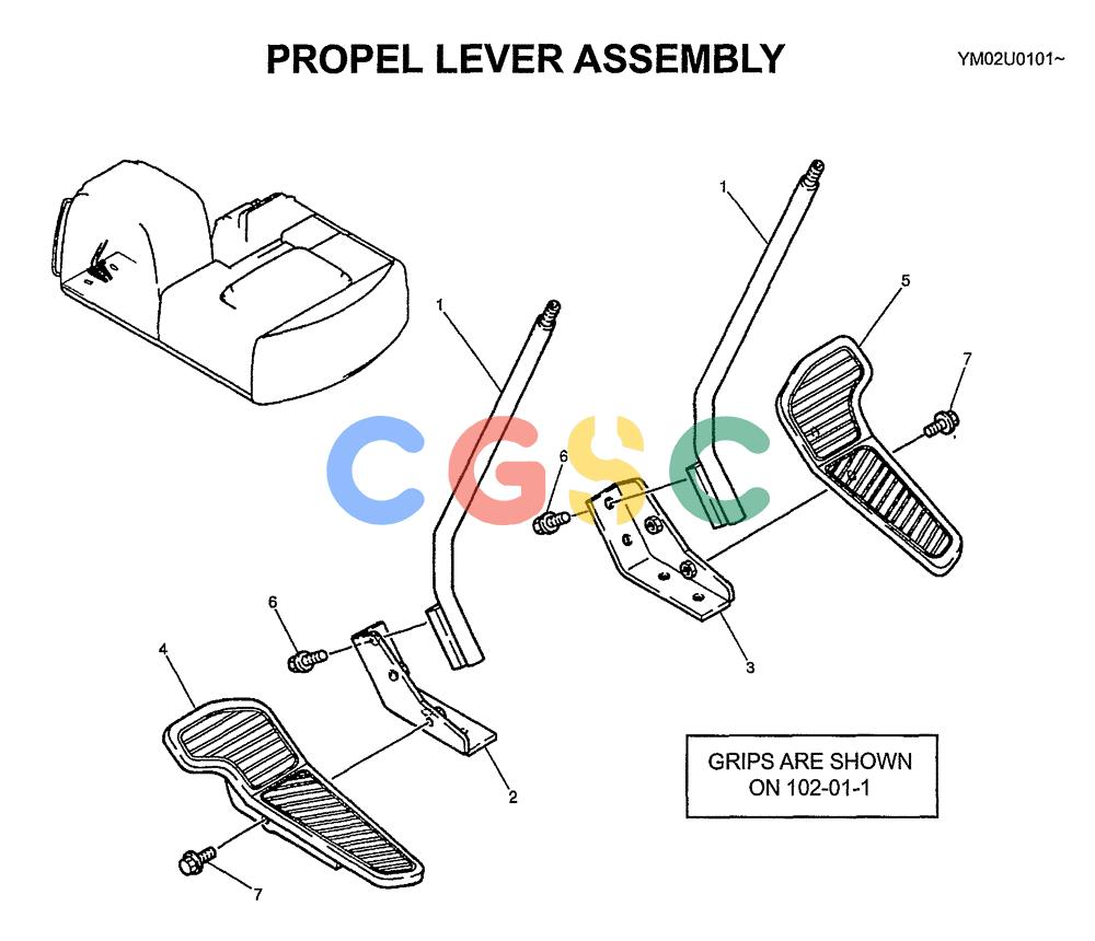 神钢零件查询(SK160LC) - DYNAMIC ACERA EXCAVATOR 11/2000 ASN YM02U0101 (11/00-12/02) (01-026) - PROPEL LEVER ASSEMBLY Kobelco