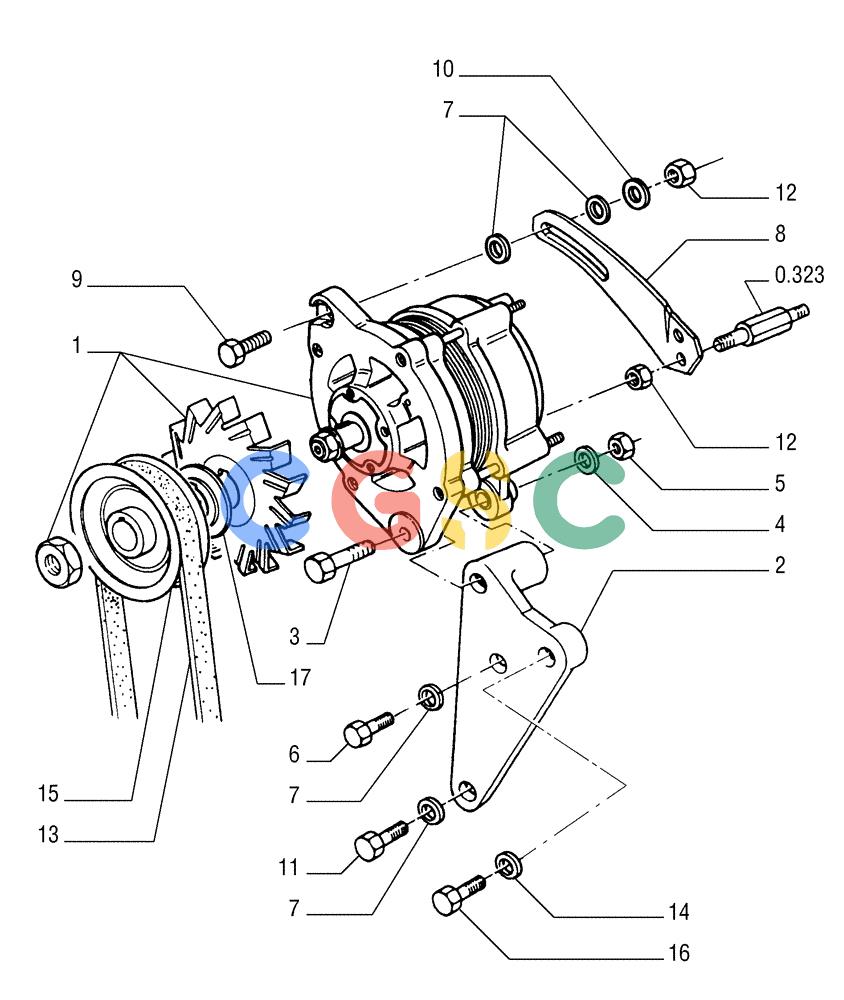 纽荷兰零件查询(FD255) - CRAWLER DOZER (N.A. VERSION) (7/95-) (0.400[01]) - ALTERNATOR New Holland Constructuion