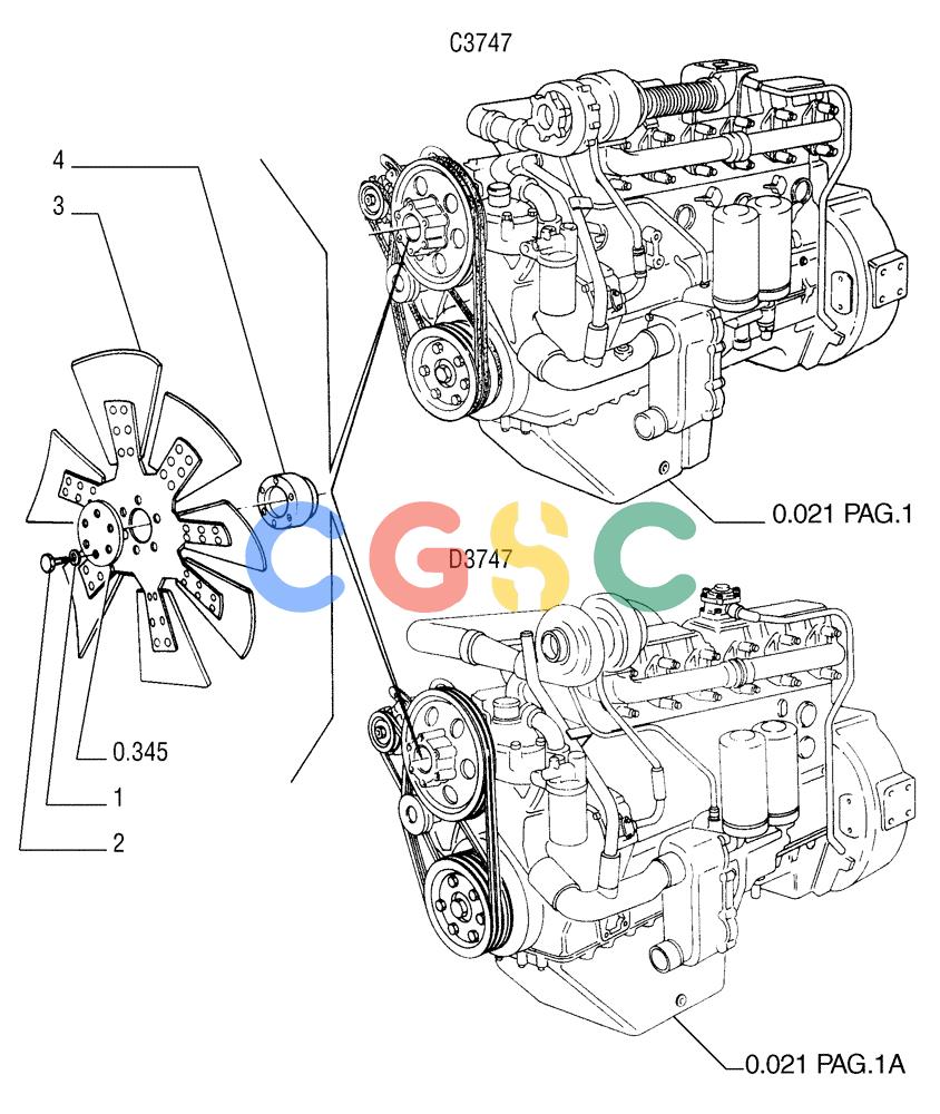 纽荷兰零件查询(FD255) - CRAWLER DOZER (N.A. VERSION) (7/95-) (0.500[04]) - FAN - ENGINE New Holland Constructuion