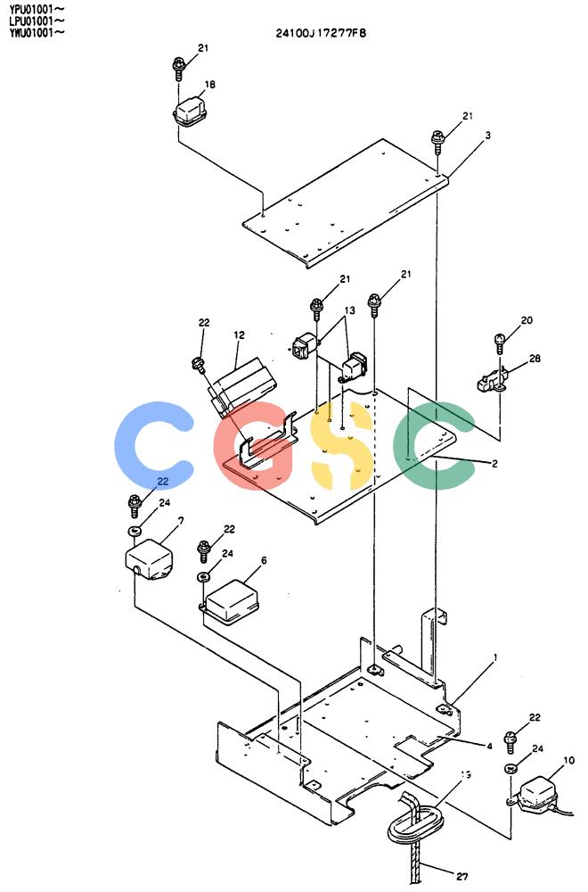 神钢零件查询(SK130) - EXCAVATOR BTW LPU1001 - LPU2000 (1/98-12/98) (05-015[01]) - CONTROLLER ASSY (24100J17277F8) Kobelco