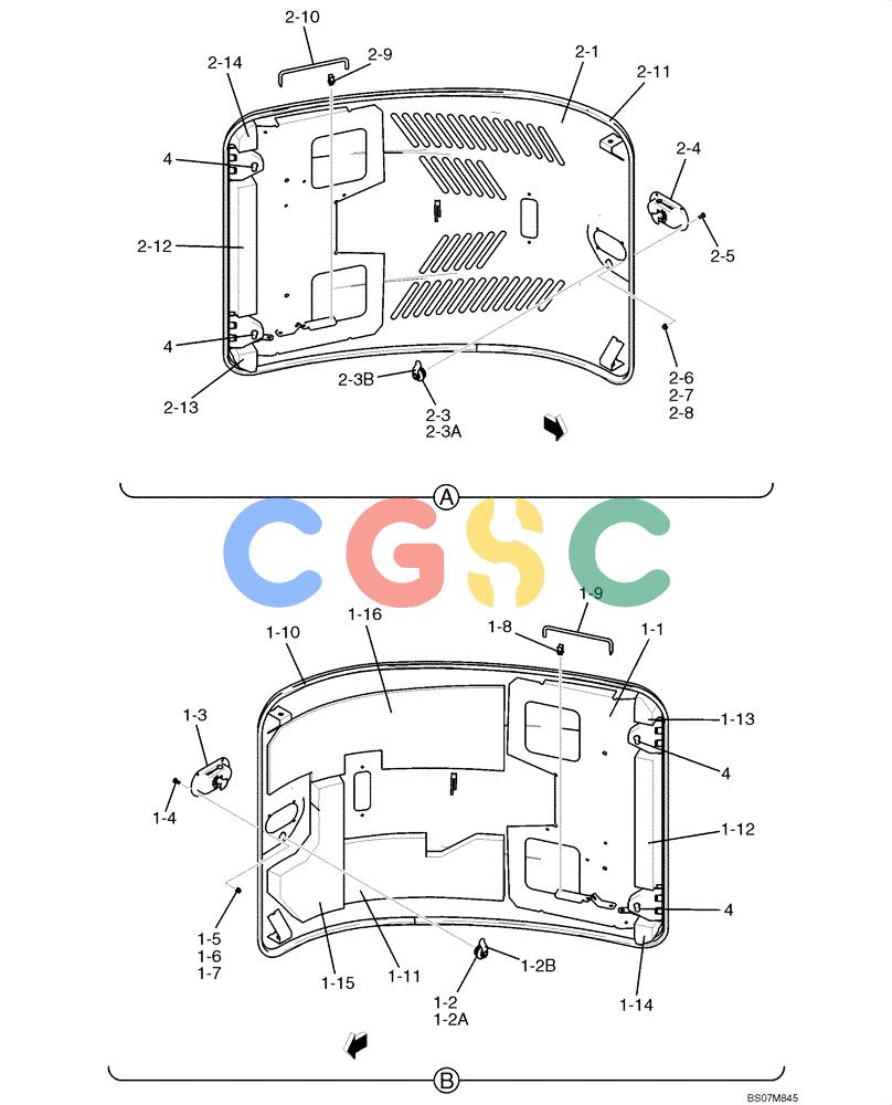 纽荷兰零件查询(E135B) - CRAWLER EXCAVATOR TIER 3 - ASN YH05-07001 (N8TA13006) (1/08-) (02-52[02]) - GUARD ASSEMBLY, REAR (YY21C00091F1), PAGE 2 OF 2 New Holland Constructuion