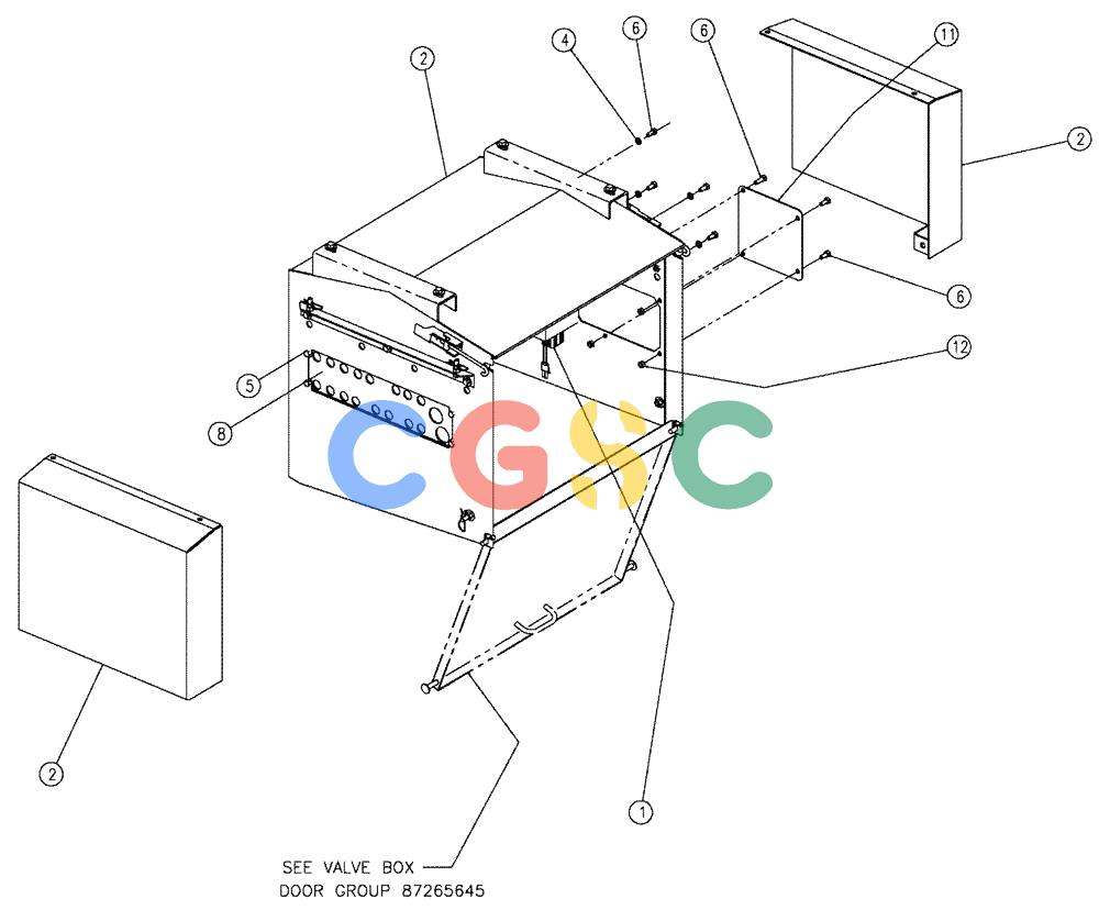 凯斯零件查询(810) - FLEX-AIR APPLICATOR - 2009 (9/09-12/11) (02-035) - VALVE BOX GROUP, SINGLE BIN Case Agriculture
