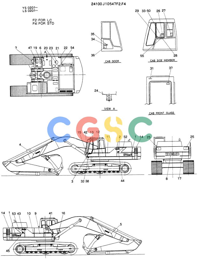 神钢零件查询(K916LC) - MARK II EXCAVTOR ASN YS0201 (1/89-12/03) (09-003) - LABEL-NAME PLATE (LC) (FOR EUROPE) Kobelco
