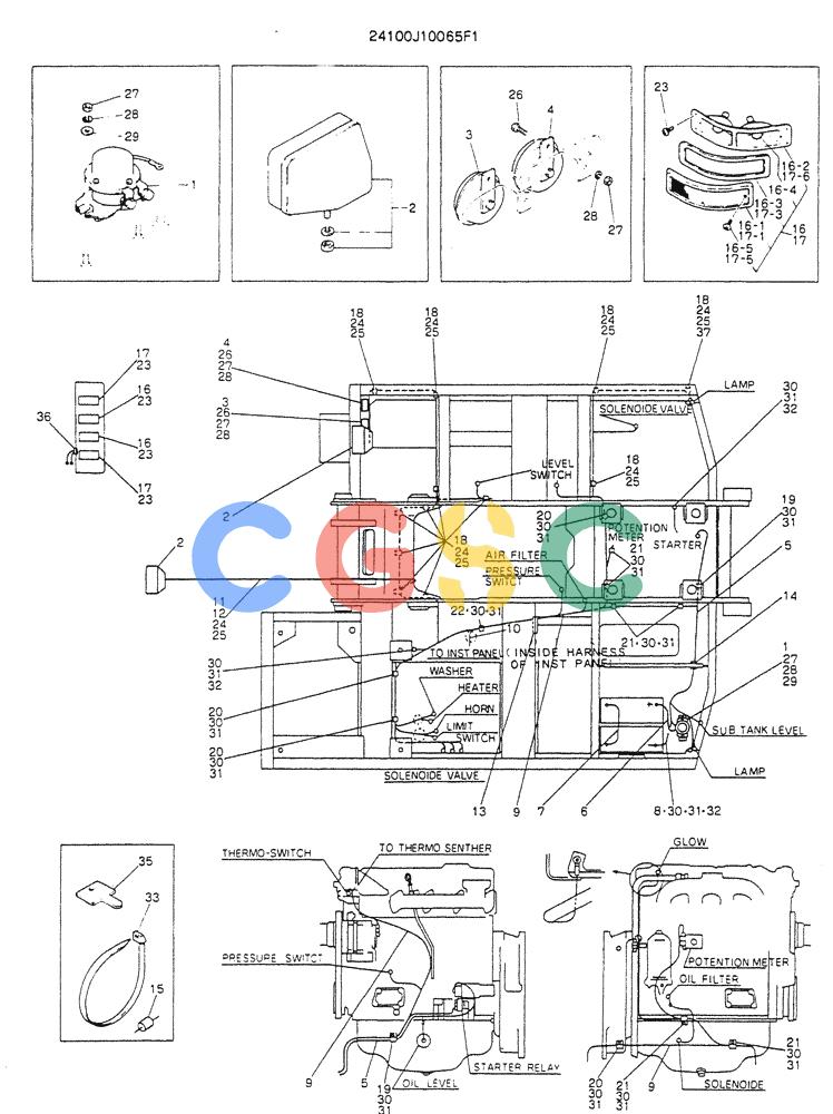 神钢零件查询(K904L) - MARK II EXCAVATOR BTW LX1501 - LX1525 (1/88-12/03) (05-013) - WIRING ASSY, ELEC Kobelco