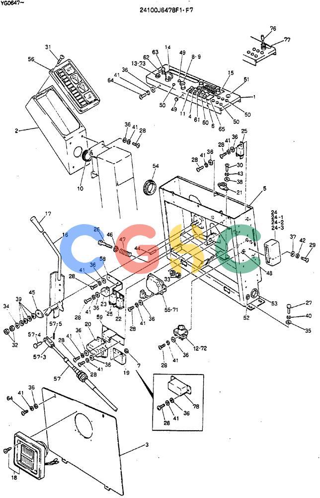 神钢零件查询(MD180LC) - EXCAVATOR ASN YG0647 (1/80-12/06) (05-009) - PANEL ASSY, INST Kobelco
