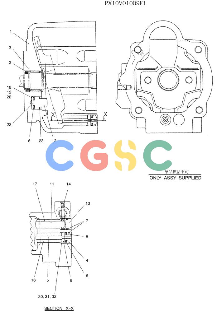纽荷兰零件查询(E35SR) - COMPACT CRAWLER EXCAVATOR ASN PX13-15001 (N6TN61732) (NA) (1/06-) (07-030) - HOUSING ASSY New Holland Constructuion