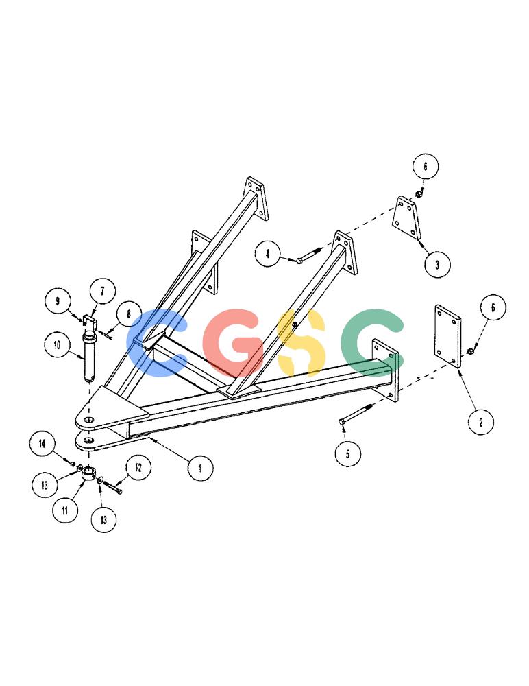 凯斯零件查询(2400) - CONCORD AIR SYSTEM (1/96-12/99) (E37) - DRAWBAR - REAR Case Agriculture