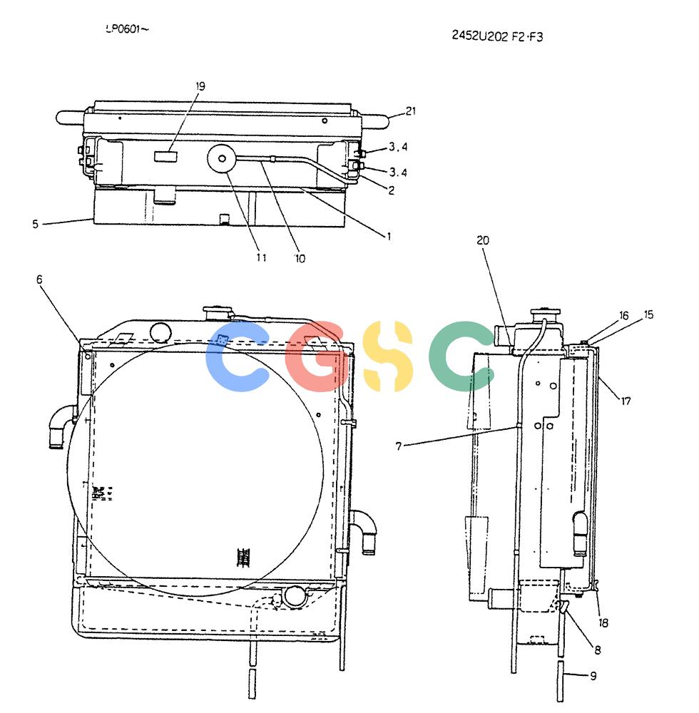 神钢零件查询(K905LC) - EXCAVATOR BTW YP0115 - YP0301 (1/85-12/03) (06-007) - RADIATOR ASSY Kobelco